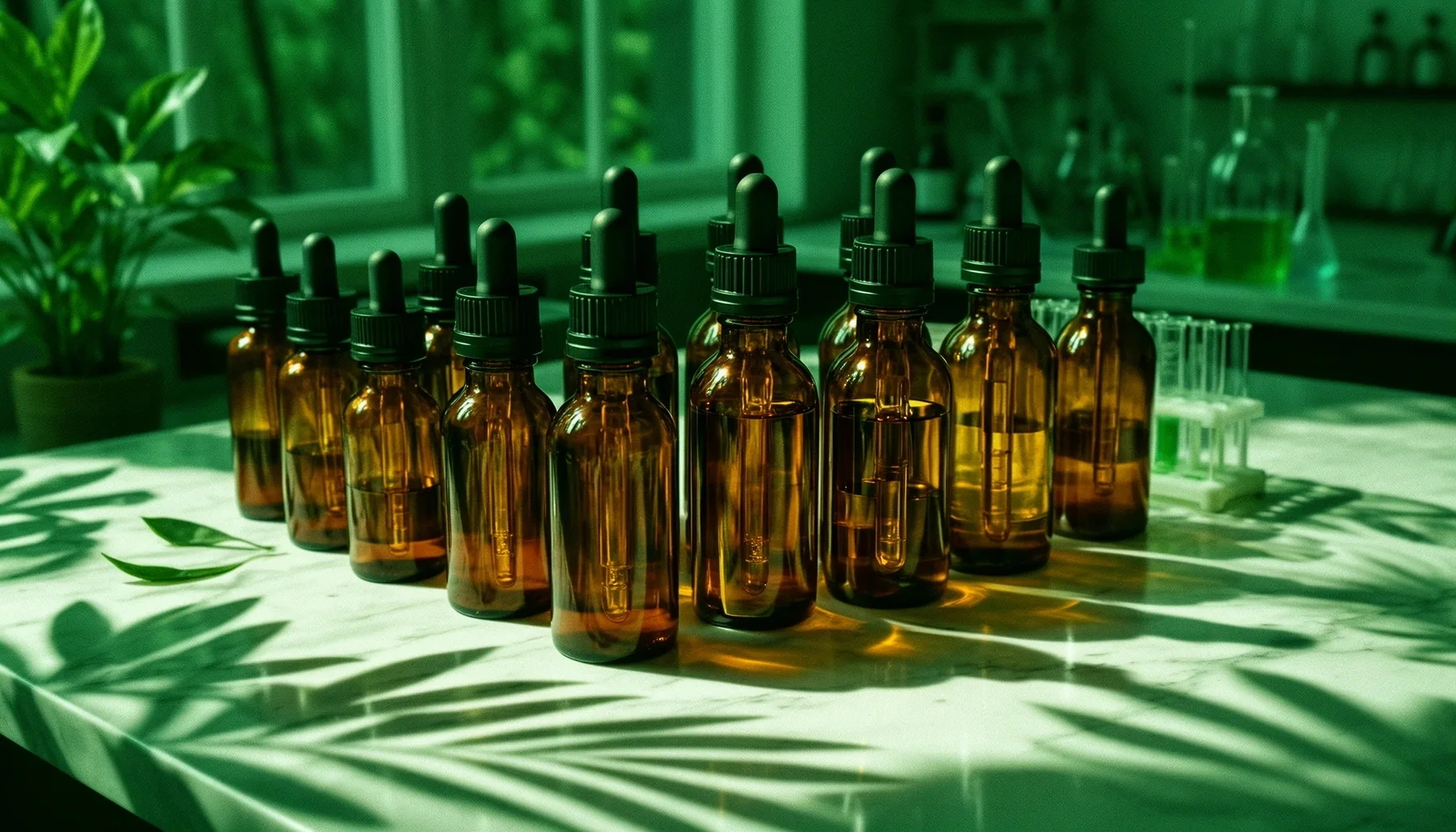 Botanical extracts and laboratory glassware